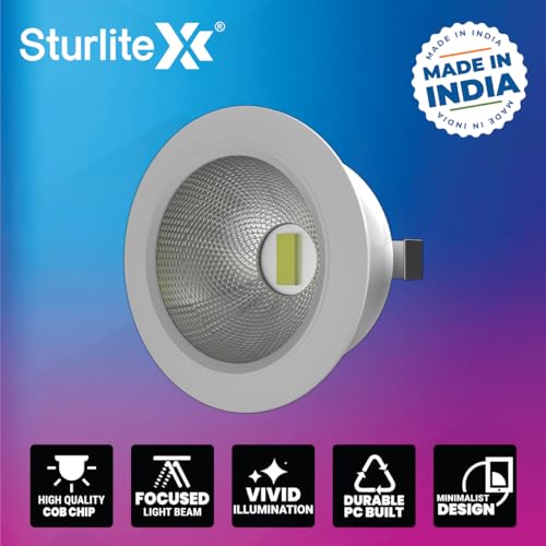 Sturlite Jasper 1 W LED Spotlight| 6500K Cool White Color Temperature| 36mm-Cutout & Compact Design Ceiling Ligh| CRI Tech With High Voltage Protection Downlight - Pack of 4 - Image 3