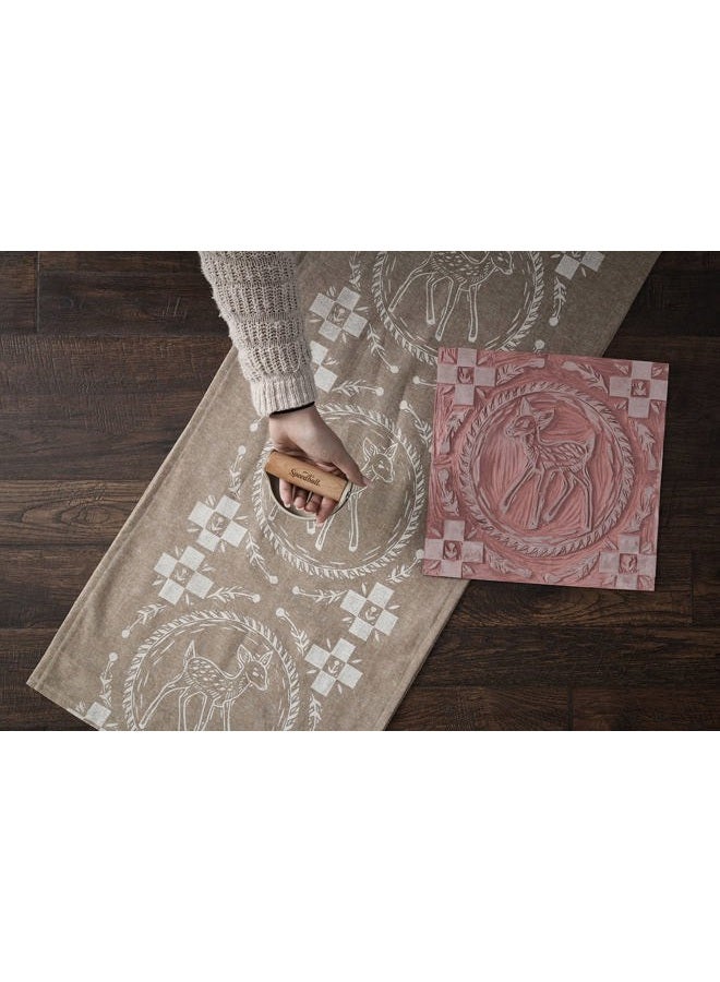 Speedball Speedy-Carve Block Printing Carving Block, Square, Pink, 11-3/4 x 11-3/4 Inches, Linoleum for Printmaking - Image 2