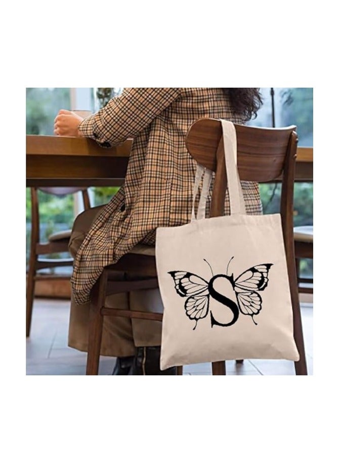 برينت شوب فور مي حقيبة حمل قطنية بحروف كبيرة - مثالية للسفر المستدام - مثالية للبقالة القابلة لإعادة الاستخدام وحقائب السفر - حقائب حمل للنساء - Image 3