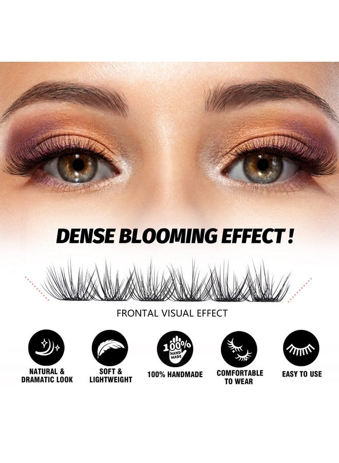EASITENSION Diy Eyelash Extension Lash Clusters 120 Clusters False Eyelash 3D Effect Individual Natural Lashes Set At Home Eyelash Extension Kit Lashes Pack Volume Cross Mixed - Image 2