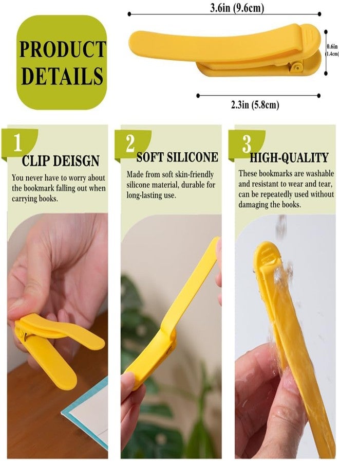 SpiderJuice 3pc Multicolour Unique Silicone Automatic Bookmark Page Keeper Book Paper Holder Markers Bookmark Clip for Reading Lovers Women Men Kids Teachers Reading Accessories Gifts - Image 5