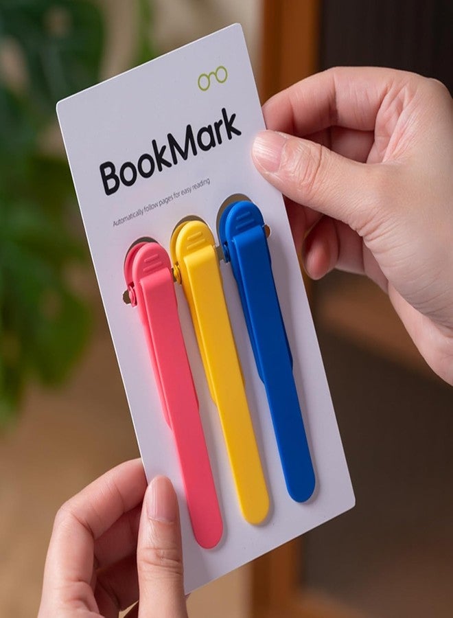SpiderJuice 3pc Multicolour Unique Silicone Automatic Bookmark Page Keeper Book Paper Holder Markers Bookmark Clip for Reading Lovers Women Men Kids Teachers Reading Accessories Gifts - Image 4