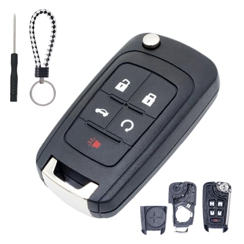 MechanMagic Key Fob Case Cover Replacement Fits for Chevy Cruze Camaro Impala Equinox GMC Terrain Buick Regal Lacrosse 2010 2011 2012 2013 2014 2015-2017 Keyless Entry Remote Control Key Fob Shell - Image 1