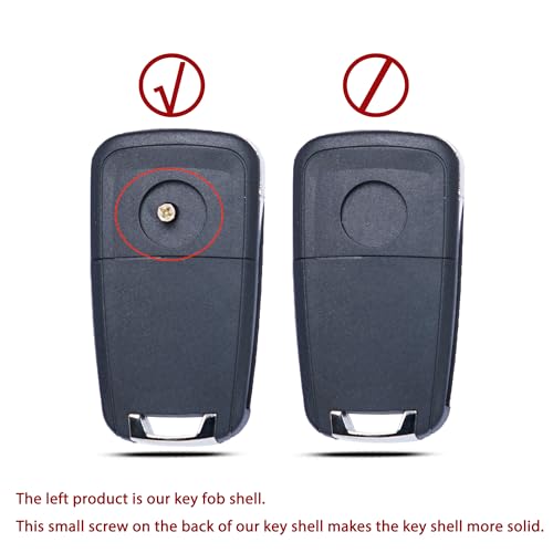 MechanMagic Key Fob Case Cover Replacement Fits for Chevy Cruze Camaro Impala Equinox GMC Terrain Buick Regal Lacrosse 2010 2011 2012 2013 2014 2015-2017 Keyless Entry Remote Control Key Fob Shell - Image 5