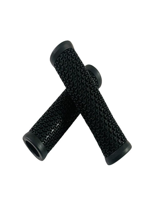 Impetus Cycle Handle Grip 125mm Length Soft Rubber Non Toxic Anti-Slip for 24-29 Inch Bicycle Handle Grip Color Black 12.5cms - Image 1