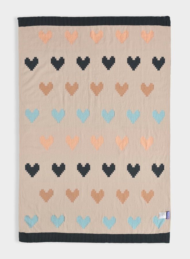 Mi Arcus Printed 100% Cotton Premium Ultra-Soft Knitted Mini Me Blanket for Baby Boys Girls 0-12 Months, 90x70 cm - Multicolor - Image 5