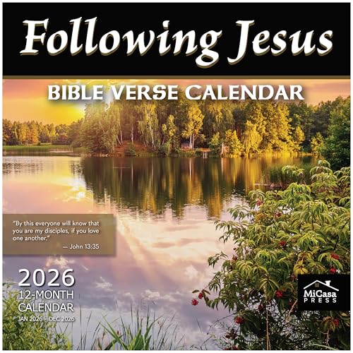 MICASA PRESS Christian Wall Calendar 2026 | Following Jesus with Bible Verses | 12 Month | 12" x 24" Open | Thick & Sturdy Paper | Holiday Gift | Religious Scripture Christian Calendar 2026 - Image 3
