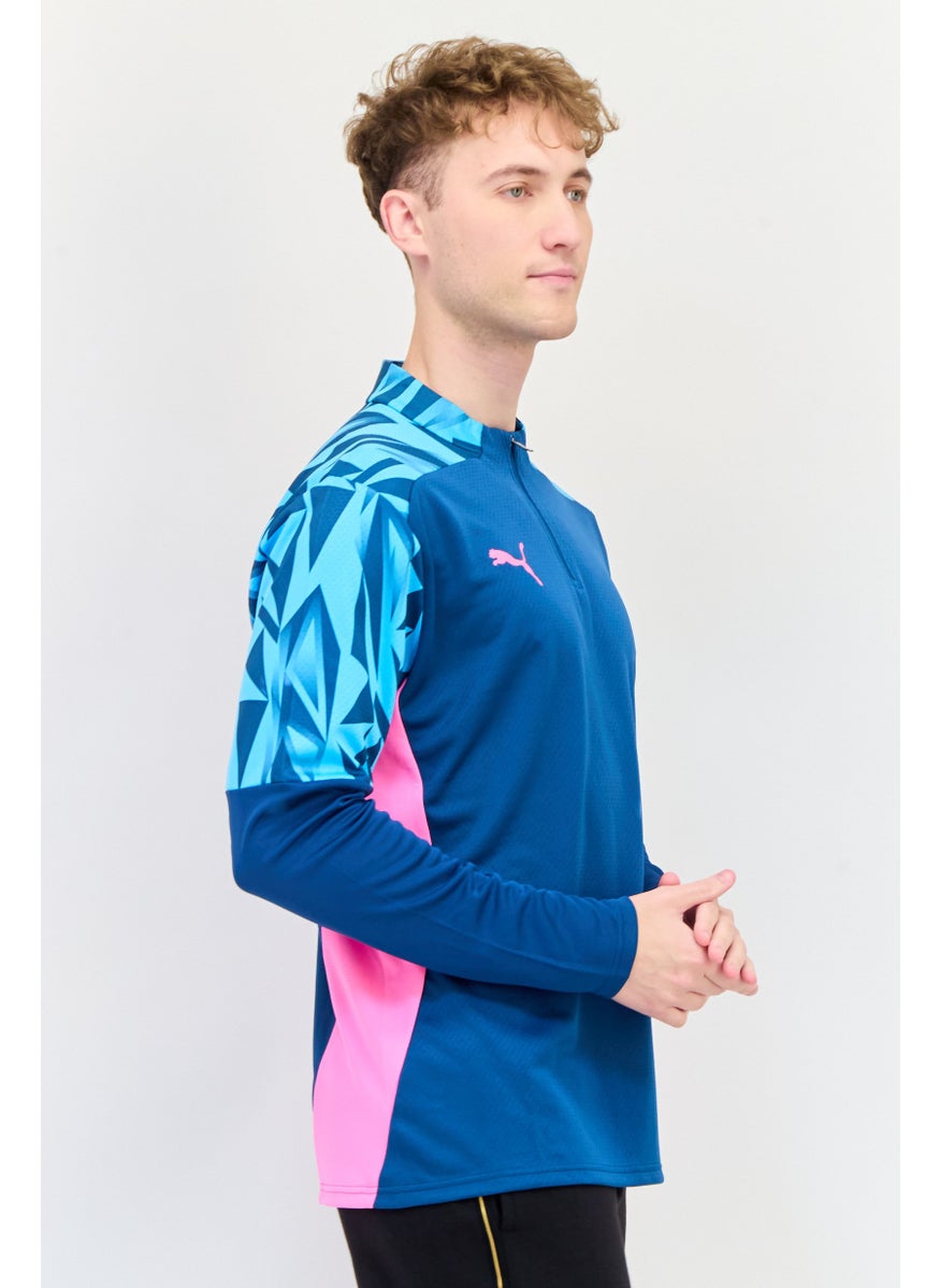 PUMA Men Sportswear Fit Long Sleeves Football Sweatshirt, Teal Blue  - Image 2