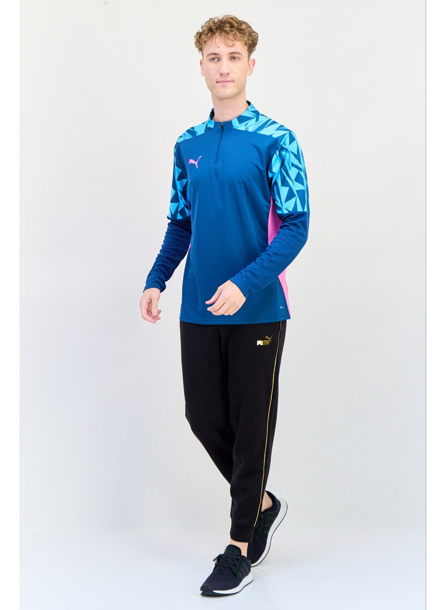 PUMA Men Sportswear Fit Long Sleeves Football Sweatshirt, Teal Blue  - Image 4