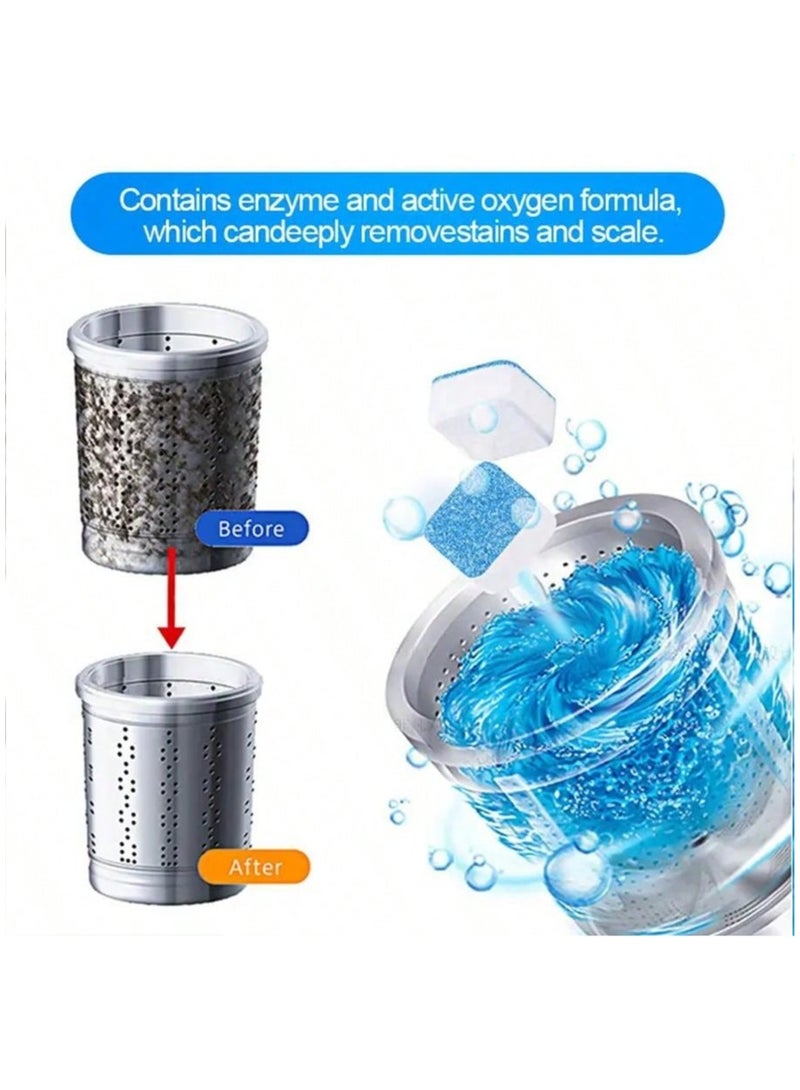 Generic Washing Machine Cleaner Effervescent Tablet Solid Washing Deep Cleaning Remover with Triple Decontamination for Bath Room Kitchen, 24 pcs  - Image 2