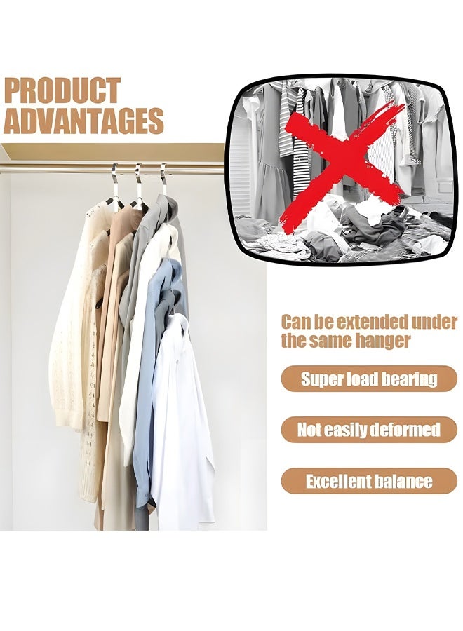 UNUNS Space-Saving Clothes Hanger Hooks,25PCS Heavy Duty Cascading Hooks,Hangers To Create Up 5X More Closet Space For  - Image 4