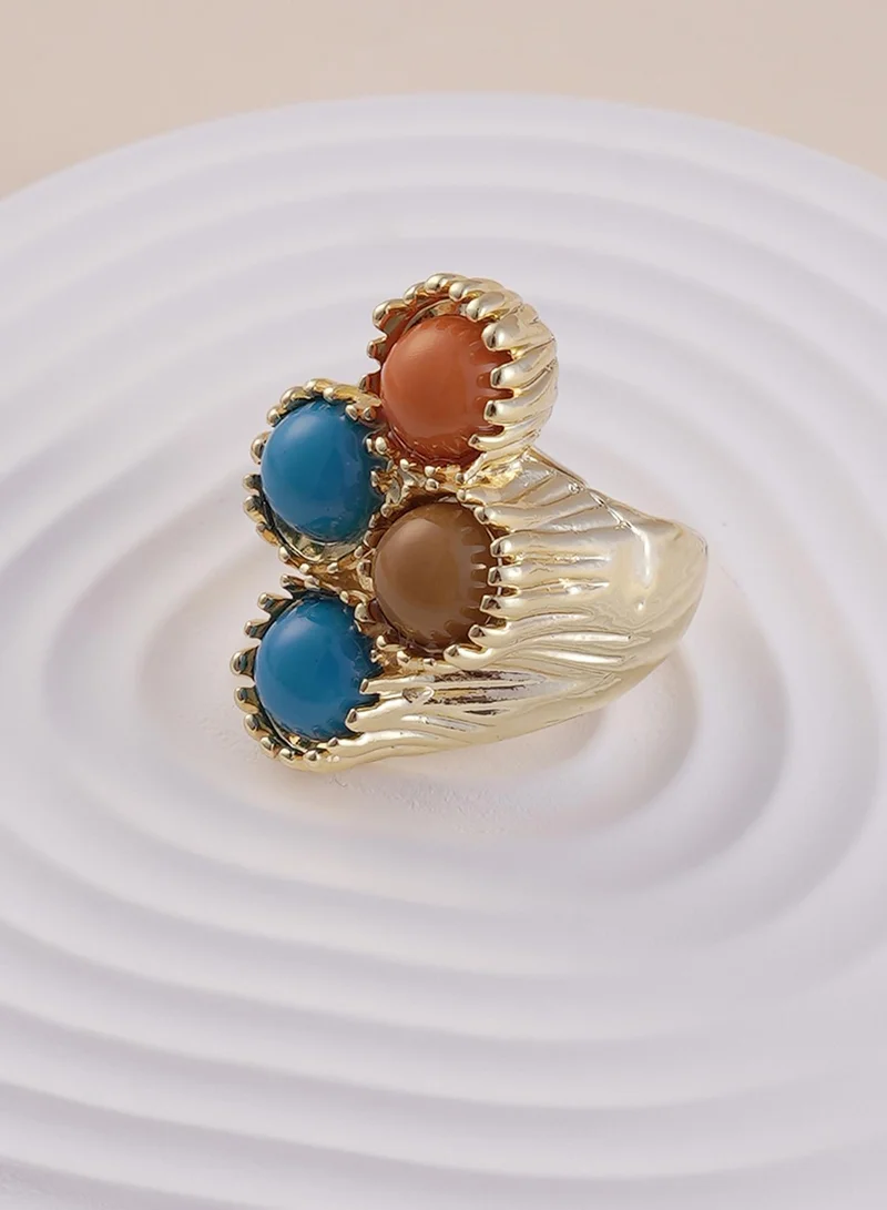 سوهي خاتم نسائي مرصع بالأحجار قابل للتعديل من ريجاليس