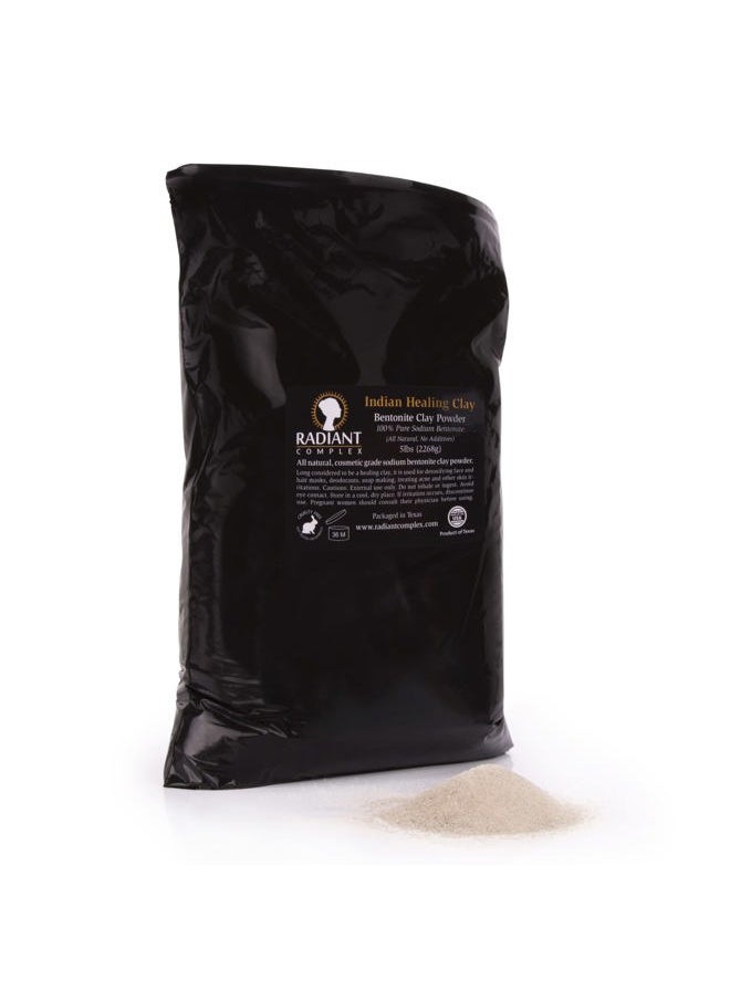 Radiant Complex Sodium Bentonite Clay Powder - Indian Healing Clay - 100% Pure Sodium Bentonite - DYI Clay Face Mask - 5 lbs  - Image 1