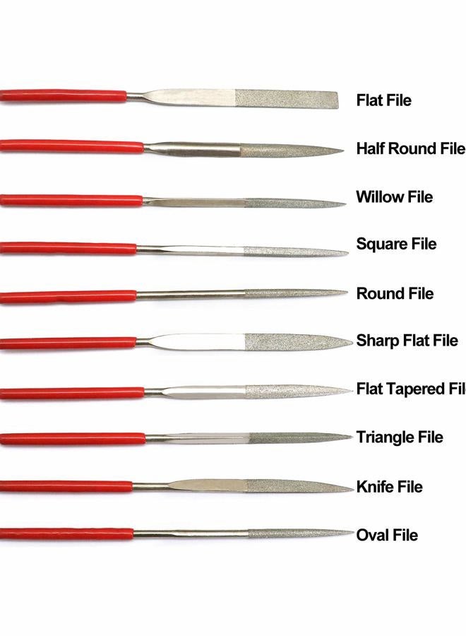 Harrier Guitar Nut Files Needle Fret Saddle Files Guitar Repair Luthier Tool Set of 10Pcs. - Image 3
