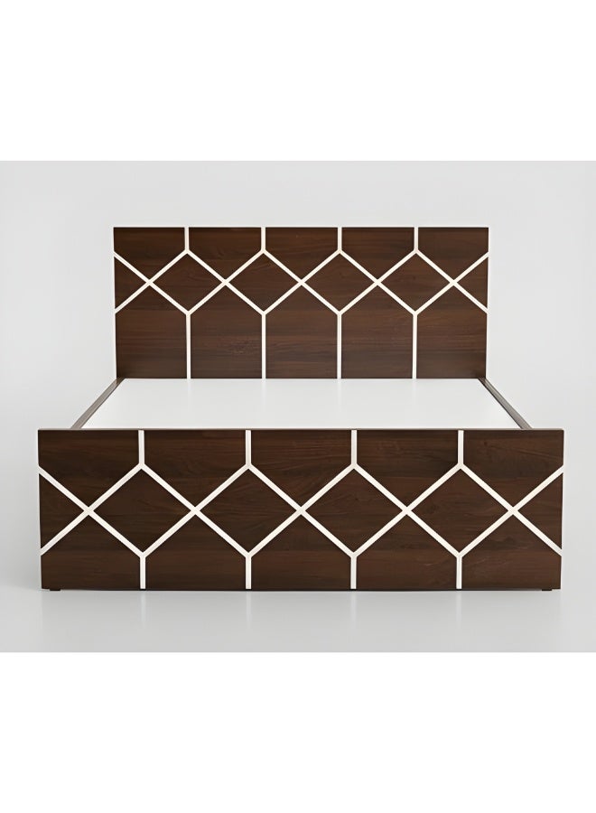 ABX HOME Supreme 120X190 Young Double Bed | Sturdy Modern Design Wooden Double Bed Frame Furniture | Quiet & Comfortable Beds | L190xW120xH90 cm - Image 2