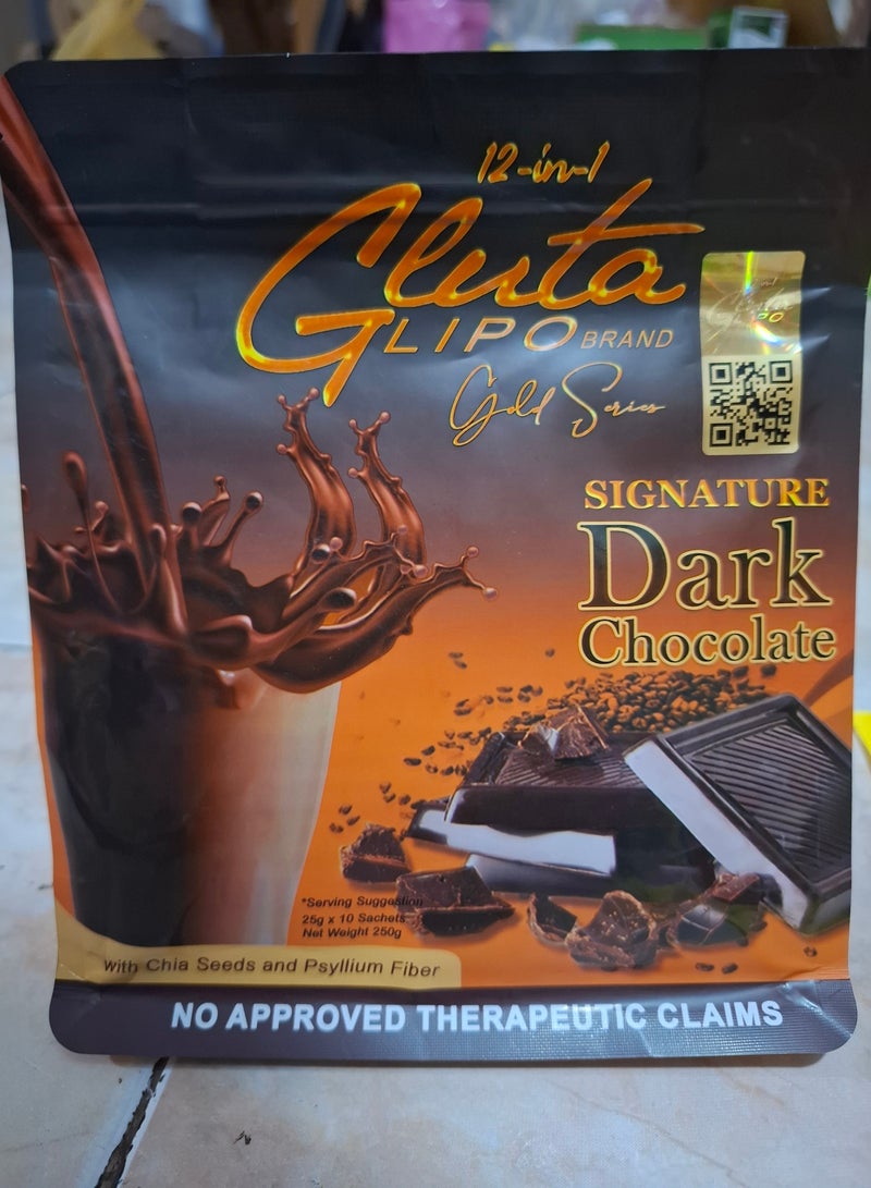 Glutalipo  12in1 Signature Dark Chocolate 10 Sachets