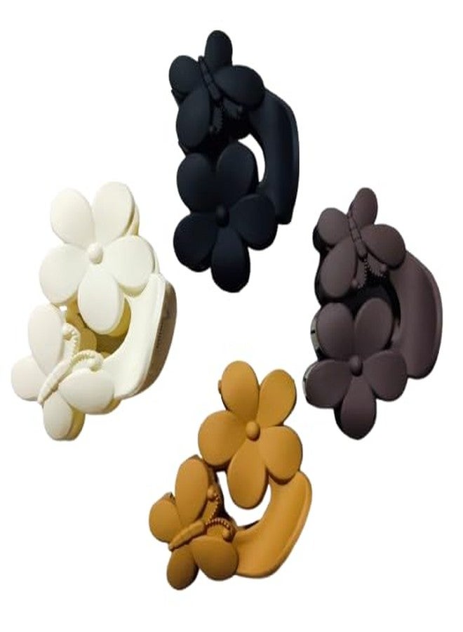 ARYANSH SHOPPE Women Hair Accessories Hair Clips/Clutcher Flowers With Mini Butterfly Matte Clutcher Thin (PACK OF 1) - Image 1