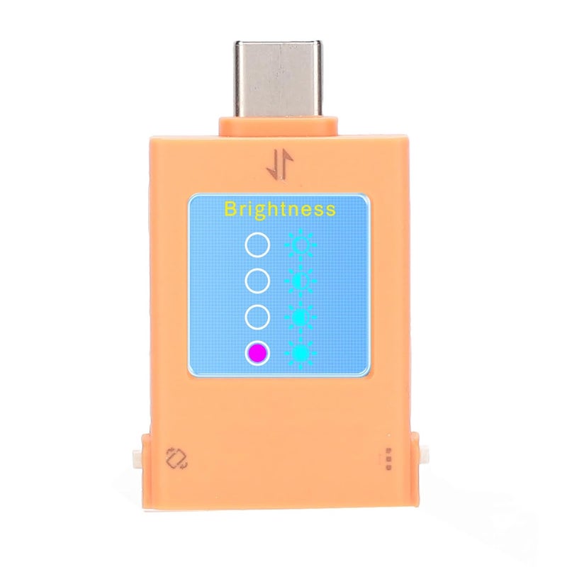 عداد USB C لقياس الطاقة بشاشة ملونة قابلة للدوران وتسجيل البيانات للشواحن السريعة والهواتف وأجهزة الكمبيوتر المحمولة B10 برتقالي - Image 1