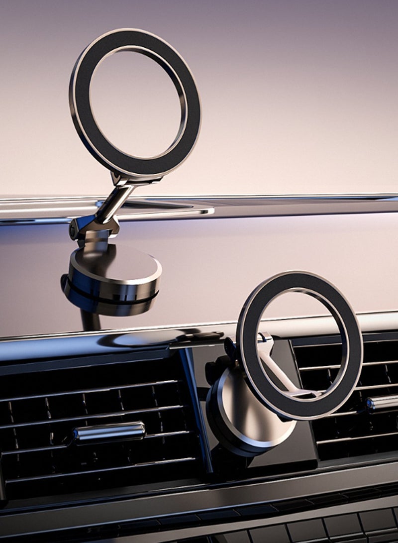 SYOSI Car Mount Holder, Magnetic Foldable Phone Car Mount, Hands Free 360 ° Rotation Phone Holder for All Phones for iPhone Max Plus Mini - Image 1