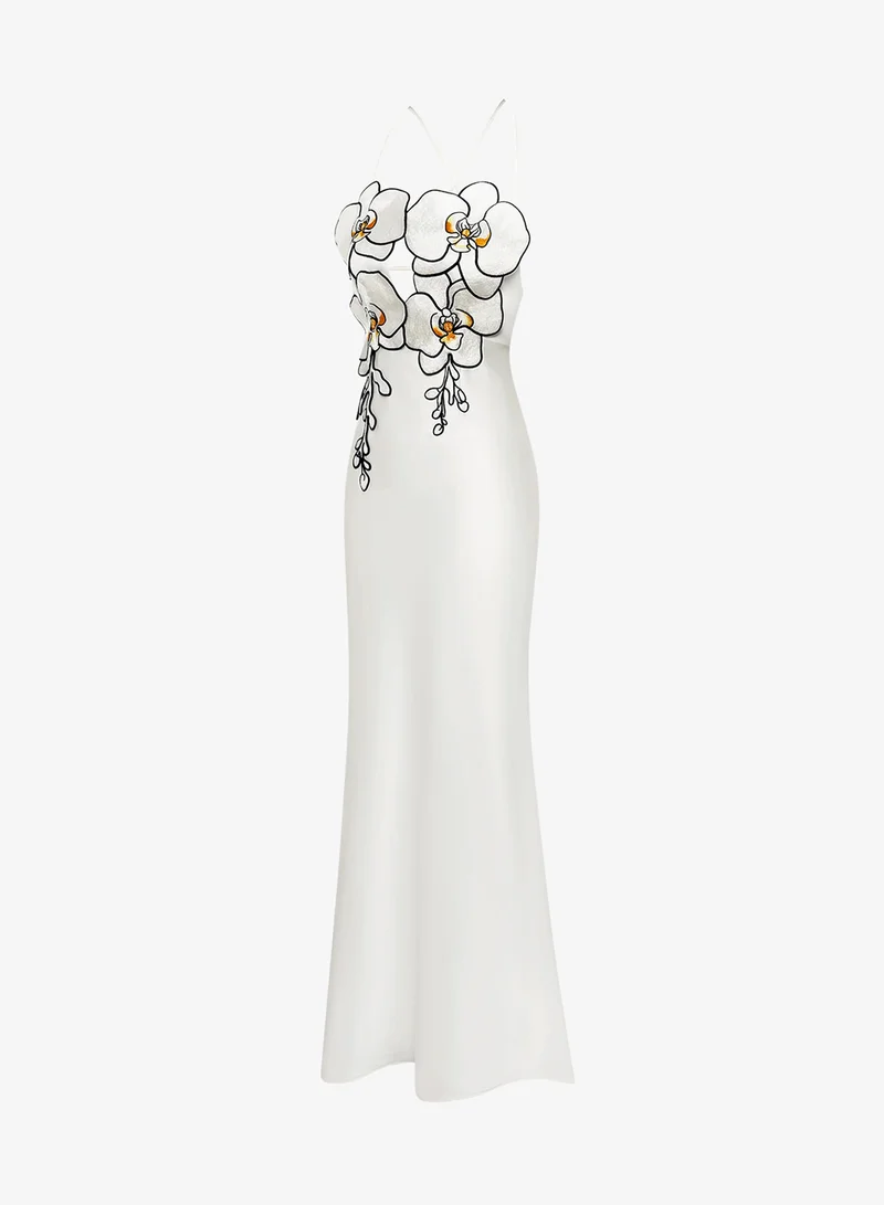 JW PEI Orchid Embroidered Maxi Dress