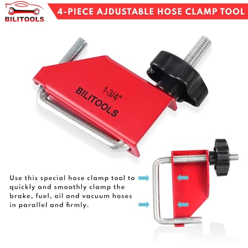BILITOOLS 4 Piece Hose Pinch Off Pliers Clamp Pliers for Flexible Fuel Line Coolant Radiator Brake Hoses Clamp Tool etc, Without Damaging the Line - Image 4