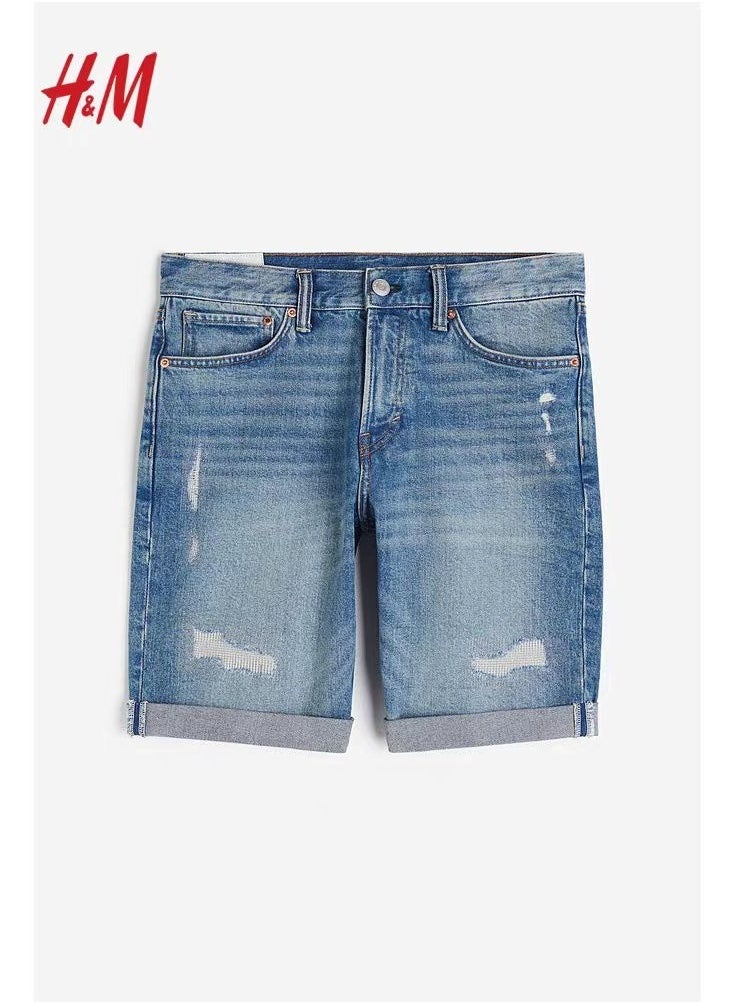 H and M - HM Summer New Slim Fit Denim Shorts - Image 1