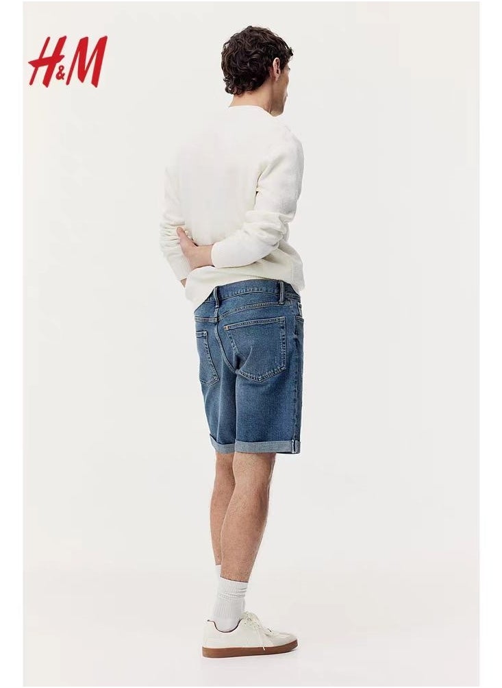 H and M - HM Summer New Slim Fit Denim Shorts - Image 1