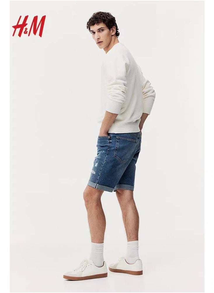 H and M - HM Summer New Slim Fit Denim Shorts - Image 1