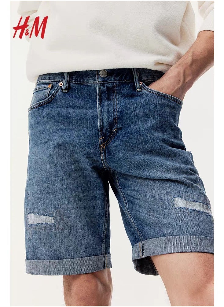 H and M - HM Summer New Slim Fit Denim Shorts - Image 1
