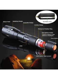 Y&D Flashlight Torch Grade 5 Modes XML T6 3000 Lumens Led Waterproof Handheld for Camping Biking Hiking Outdoor Home Emergency 2 Pack  - Image 5