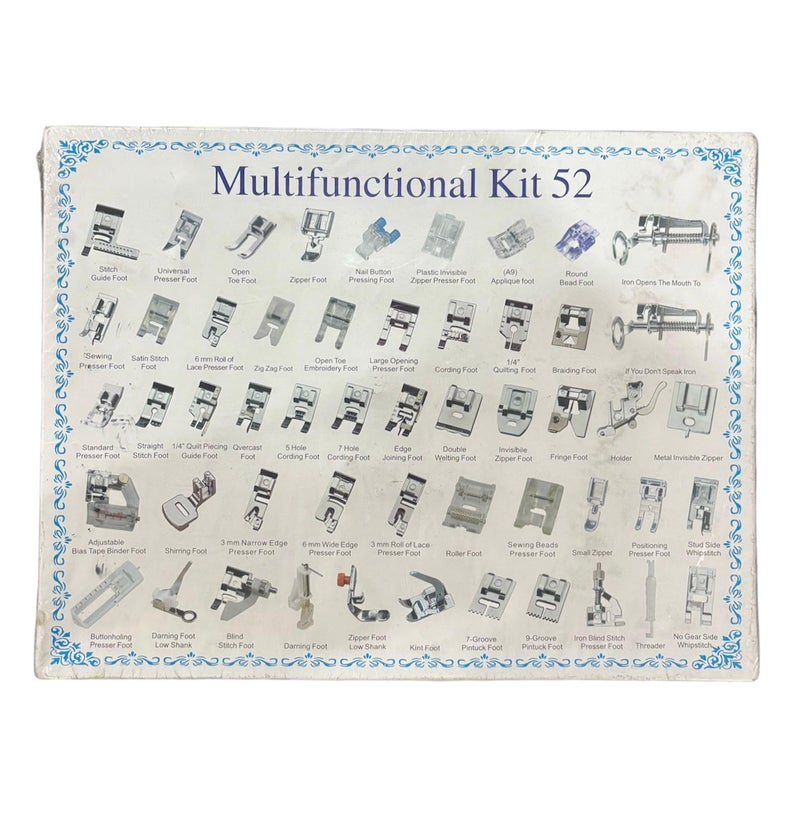Zenith 52 piece Domestic Sewing Machine Pressure Foot kit Steel Finish Automatic Electric Models - Image 2