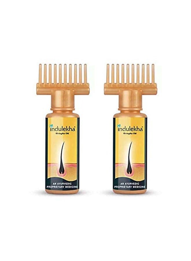 Indulekha Bringha Hair Oil Selfie Bottle, 100ml (2 pack) - Image 1