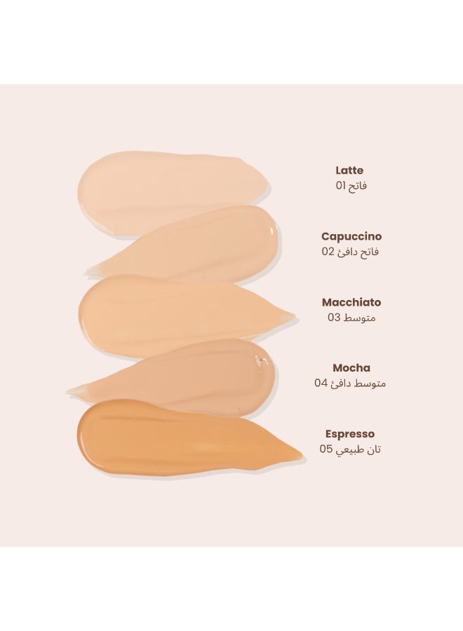 loca Dreamy Glowy Skin Ultra Weightless Foundation Capuccino - Light Medium Warm (02) - Image 2