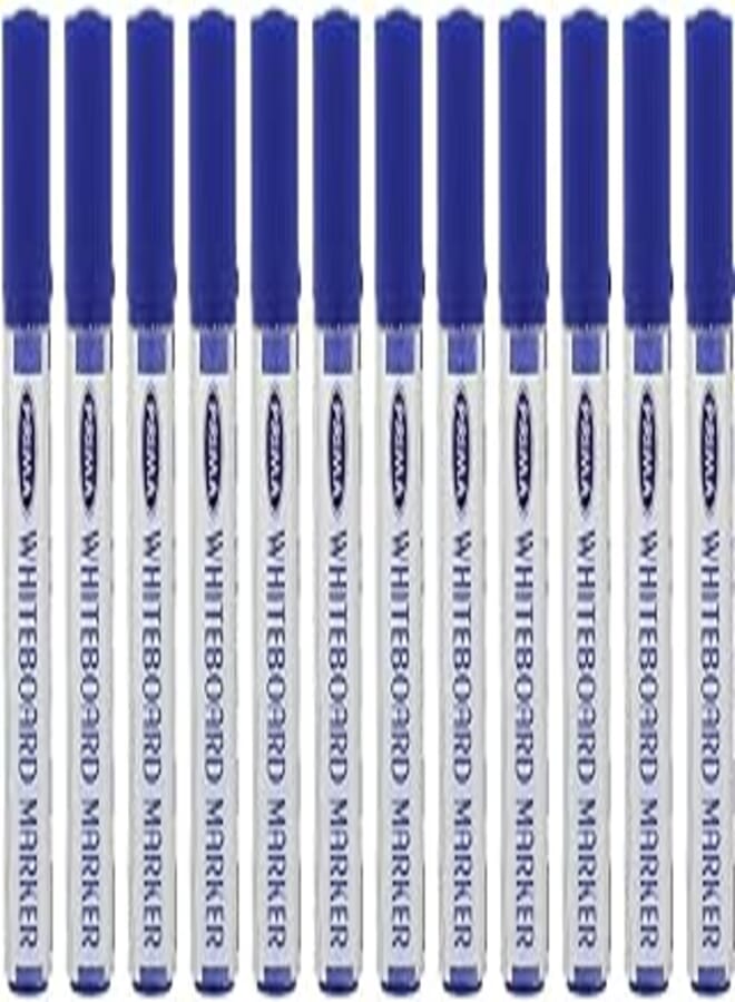 Prima Permanent Marker Chisel Tip - Pack of 12 Pieces - Blue