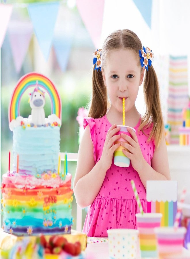 Whaline 2Pcs 3.7Inch Chocolate Cookie Hair Clips Cute Animation Hair Barrettes Grosgrain Ribbon Alligator Clips for Street Theme Party Home Women Hairstyle Accessories - Image 5