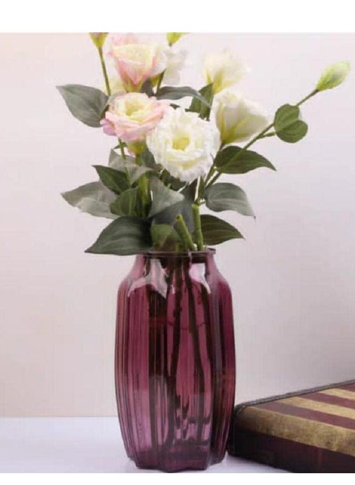 Glass Bud Vases - Purple  Mini Vintage Vases for Flowers, Bulk Set for Rustic Wedding Centerpieces & Home Table Decor" - Image 2