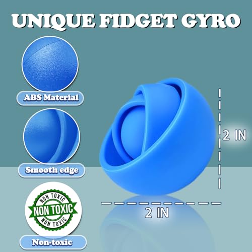Dr.Kbder Fidget Toys Adults 2 PCs Sensory Figette Spinner Anxiety Stress Relief Toys Quiet Fidgets Gyro for Autism ADHD Kids Gifts Cool Gadget Office Desk Toy Easter Basket Stuffers for Teen Boys - Image 5