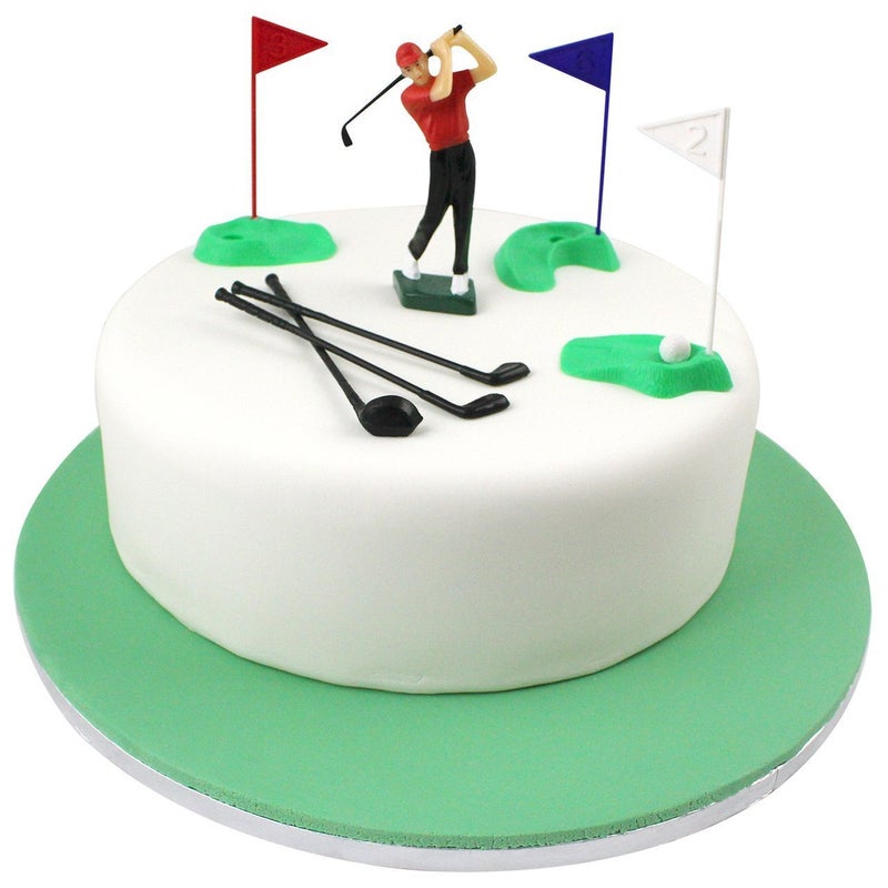 PME PME Golf DecorationsPlastic Figures 13Pieces GreenRedBlueWhiteBlack