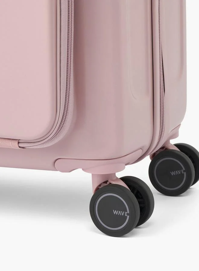 Wave PINK Solid Hardcase Luggage Trolley With Retractable Handle - 20 Inches Cabin Bag for Women | Best Price UAE
