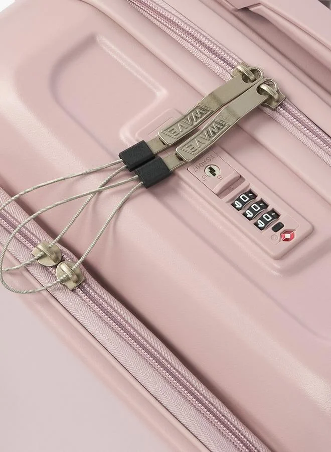 Wave PINK Solid Hardcase Luggage Trolley With Retractable Handle - 20 Inches Cabin Bag for Women | Best Price UAE