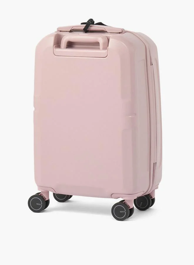 Wave PINK Solid Hardcase Luggage Trolley With Retractable Handle - 20 Inches Cabin Bag for Women | Best Price UAE