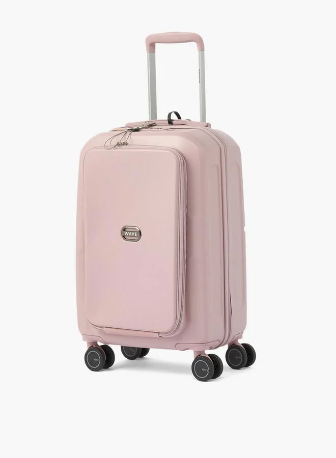 Wave Solid Hardcase Luggage Trolley With Retractable Handle - 20 Inches Cabin Bag