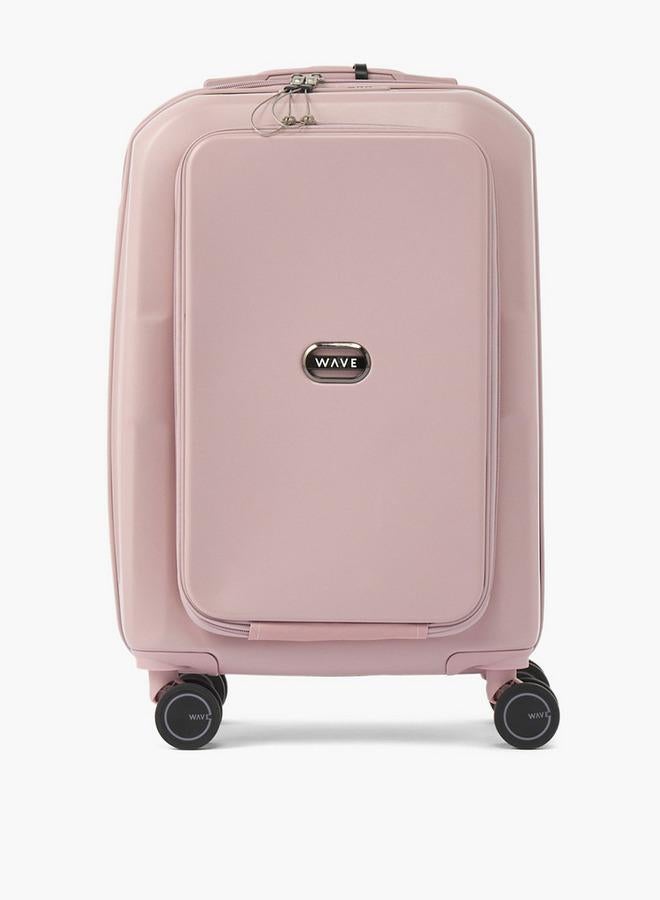 Wave Solid Hardcase Luggage Trolley With Retractable Handle - 20 Inches Cabin Bag - Image 2