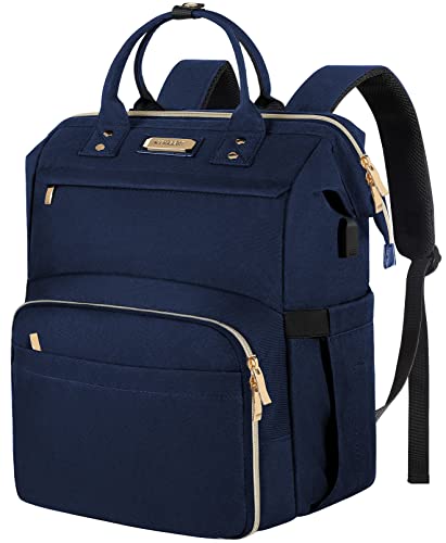 JCDOBEST Lunch Bag Backpack, Insulated Cooler Backpack Lunch Box Laptop Backpack with USB Port for Women Men Fits 15.6 Inch Laptop Blue - Image 1