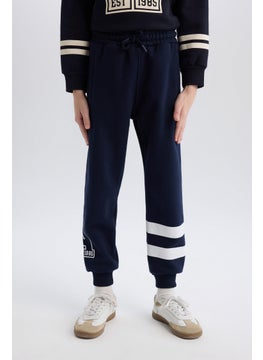 Boy Regular Fit Elastic Waist Leg Printed Jogger Sweatpants