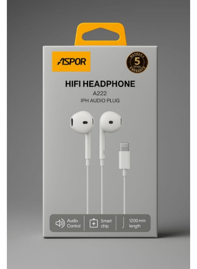 أسبور سماعة ASPOR A222 تمنحك تجربة صوتية عالية الدقة بتقنية HiFi - Image 1
