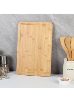 DANUBE HOME Danube Home Loretta Bamboo Chopping Board 38 X 25 X 1.5 Cm | Bamboo Cutting Board | Wooden Chopping Board For Home Dining Kitchen - Natural  - Image 1