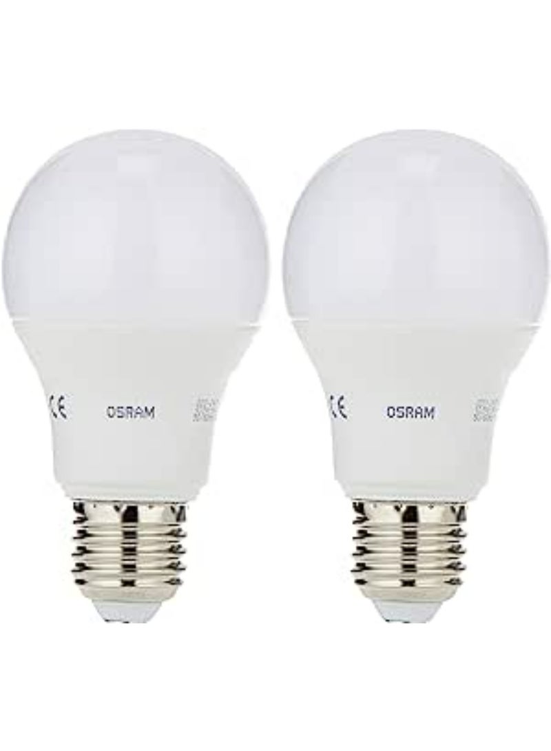 Osram LED VALUE Classic A | Frosted (Replace 75W) 10W, Screw Base E27, Warm White/2700k - 1055 lm, Pack of 2 - Image 1