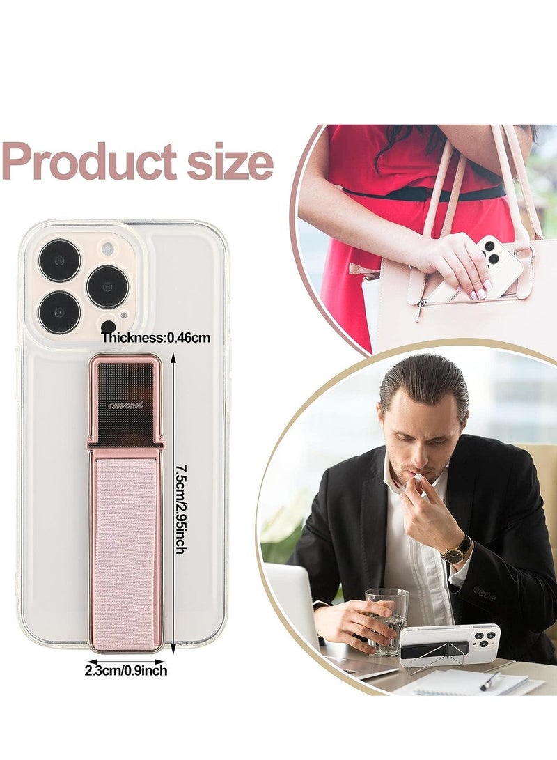 Barakah 4 Pieces Strap Telescopic Phone Kickstand Elastic Finger Holer Hand Strap Adhesive Loop for Phone Grip with Stand Compatible with Most Smartphones - Image 5