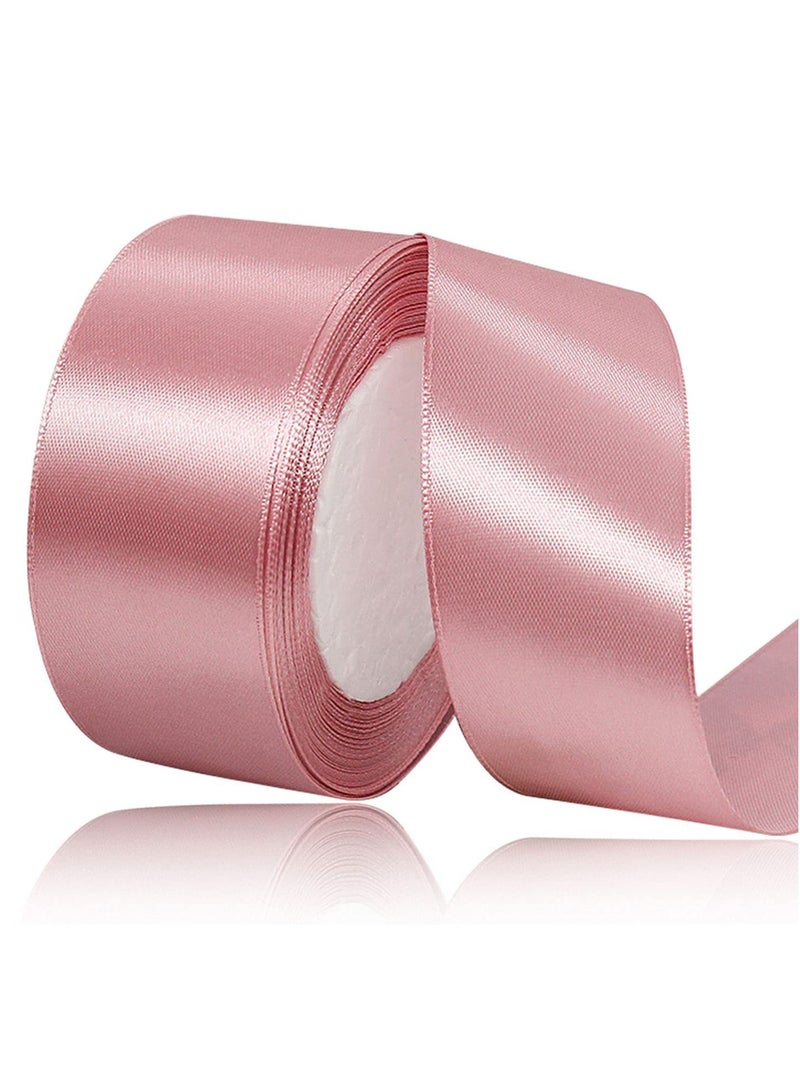 KASTWAVE Pink Ribbon, 1-1/2" x 25 yd Fabric Ribbon, Pink Girly Hearts for Gift Boxes, Crafts, Hair Bow Making, Wreaths, Wedding Party Decorations and Other Sewing Projects - Image 1